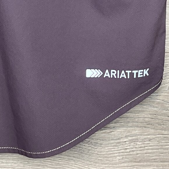 Ariat Tek Button Down Shirt Mens Med Brown  Performance Heat Series Button Up - Picture 7 of 10